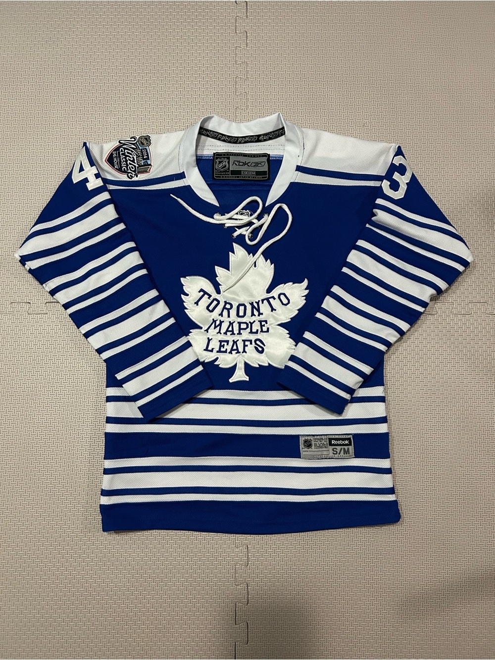 Reebok Womens Toronto Maple Leafs Blue & White Hockey Jersey